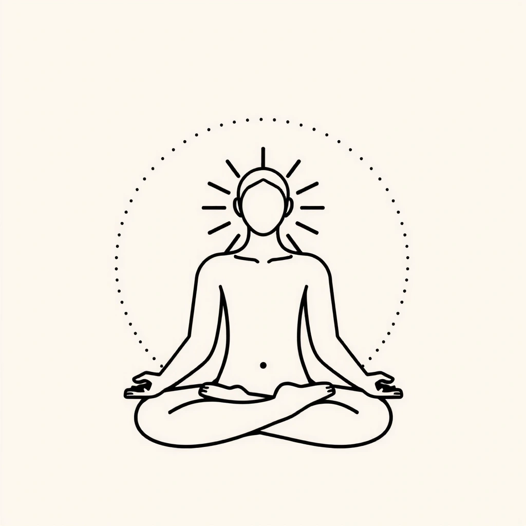A person meditating, representing holistic well-being