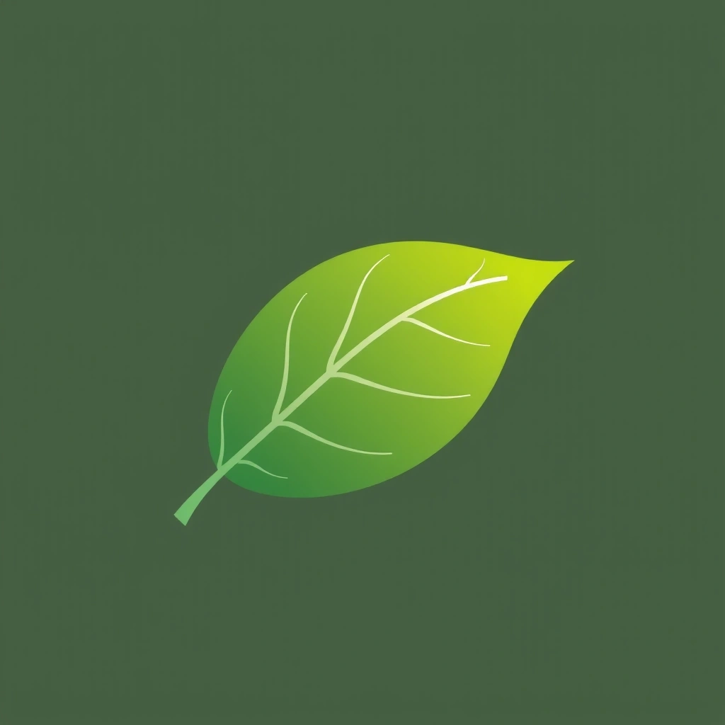 Organic leaf icon representing natural ingredients
